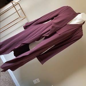 Express plum drapey trench